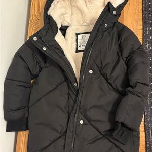 GAP Black Jacket with Cream Fleece Lining